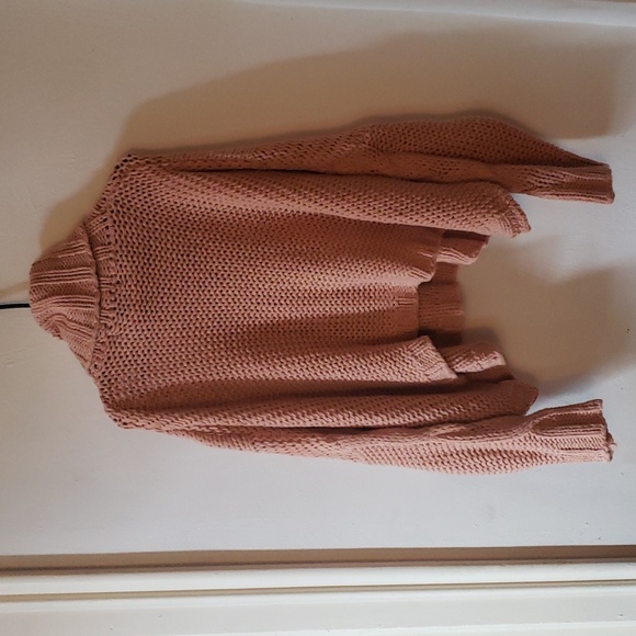 Hyfve | Blush Pink Oversized Chunky-Knit Turtleneck Sweater | Women's (L) - Picture 3 of 4